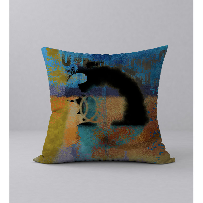 Abstract Reversible Throw Pillow, 20" x 20"