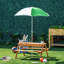 Table de pique-nique pour enfants avec parasol et rangement pour l'extérieur