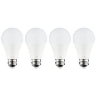 12 watts (équivalent à 75 watts), DEL A19, ampoule à intensité variable, lumière du jour E26 / base moyenne (standard) (Ensemble de 4)