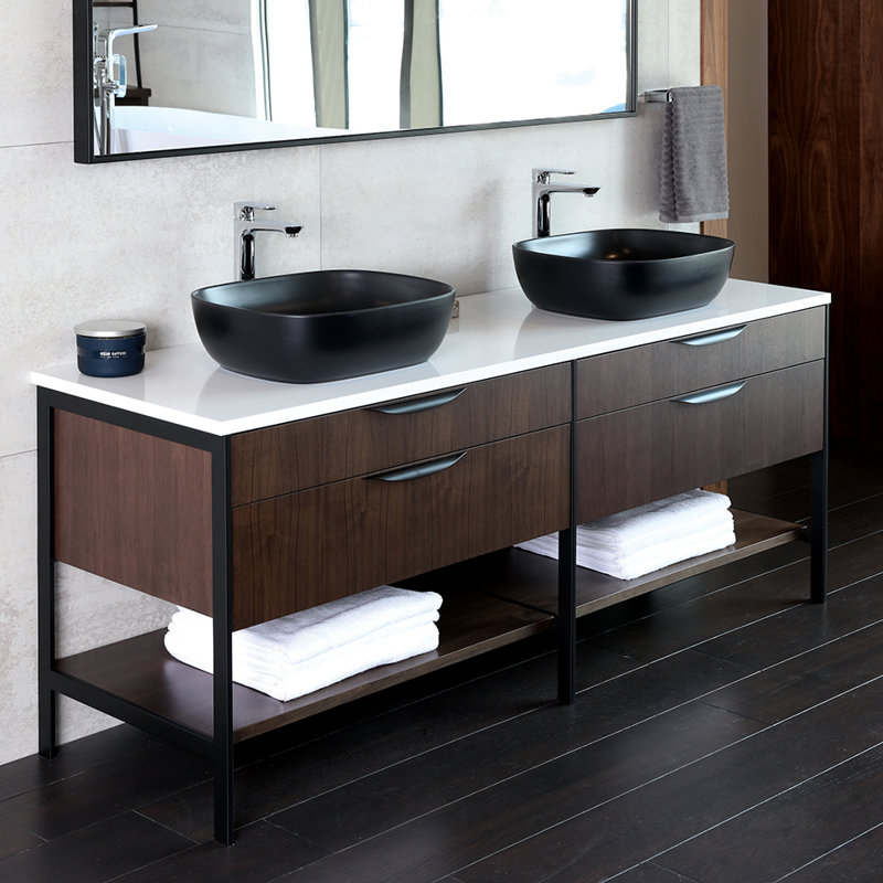 Navi 19.88'' L Bathroom Sink, Matte Black