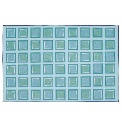 Retro Squared Washable Tufted Nylon Rug