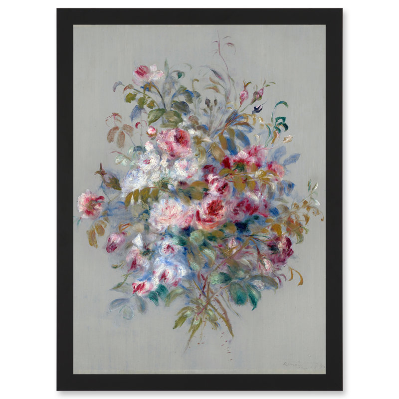 Renoir Bouquet Of Roses 1879 - Single Picture Frame Painting, 32.3cm H x 23.4cm W x 1.5cm D
