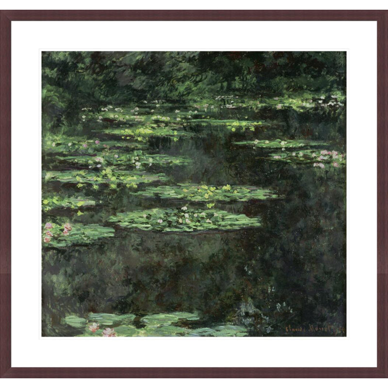 «Waterlilies» par Claude Monet, impression giclée encadrée, H 33,5 po x l 35,25 po