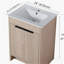 Avec lavabo en céramique blanche et 2 portes de salle de bain autoportantes à fermeture en douceur