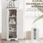 Armoire blanche pour le salon avec tablette réglable - Rangement tendance pour ajouter du style à votre