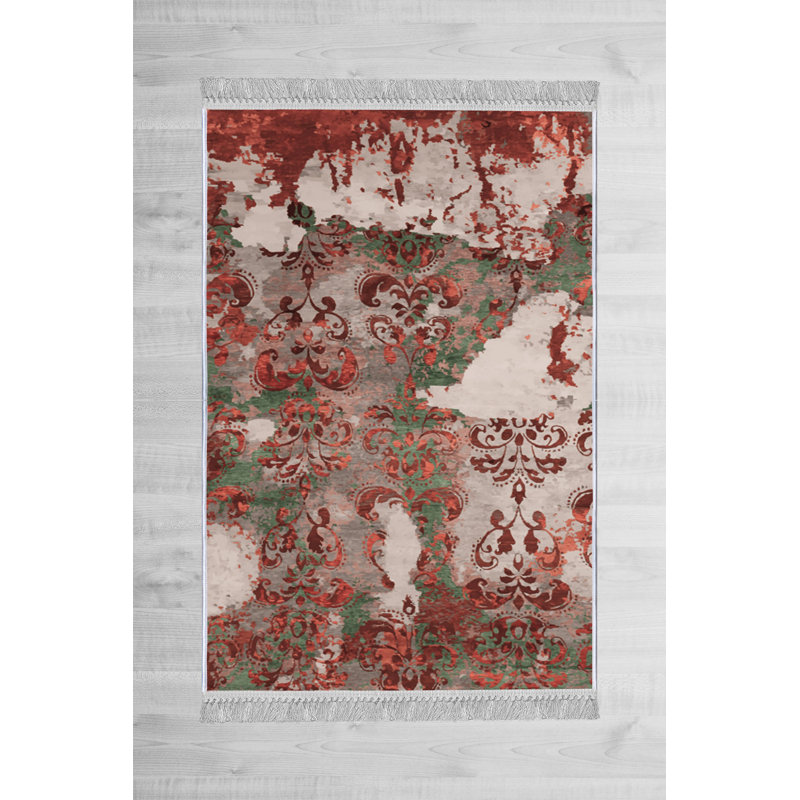 Luxurious Velvet Area Rug (4.6 x 7.2 ft), 100% Antibacterial Fabric, Non-Slip Cotton Backing, Pile Height: 0.4 in | Machine Washable, 3D Digital Print Design | Perfect for Living Room & Bedroom Decor, Soft & Durable