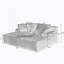 Méridienne double compressible avec porte-gobelets - sans assemblage, causeuse moelleuse moderne pour une détente intérieure