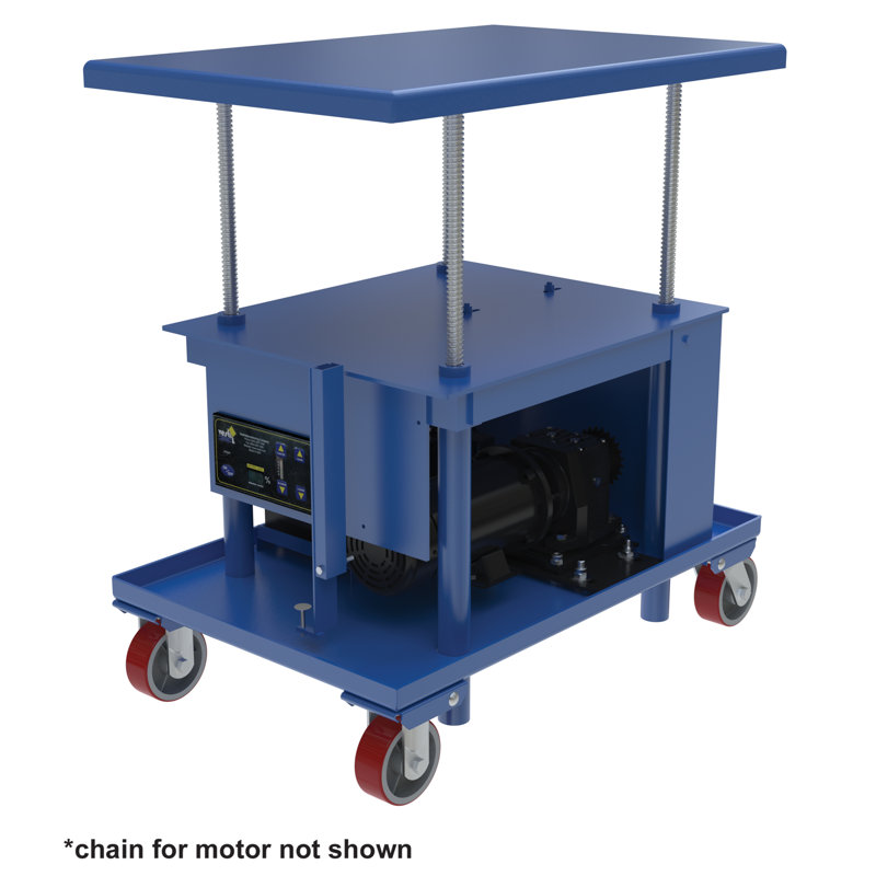 2000 Lb. Capacity Post Table, 23.93" H x 24" W x 37.875" D