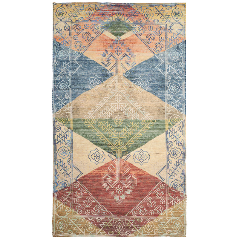 Amanda Hand Loomed Performance Geometric Rug, Rectangle 5' x 8'