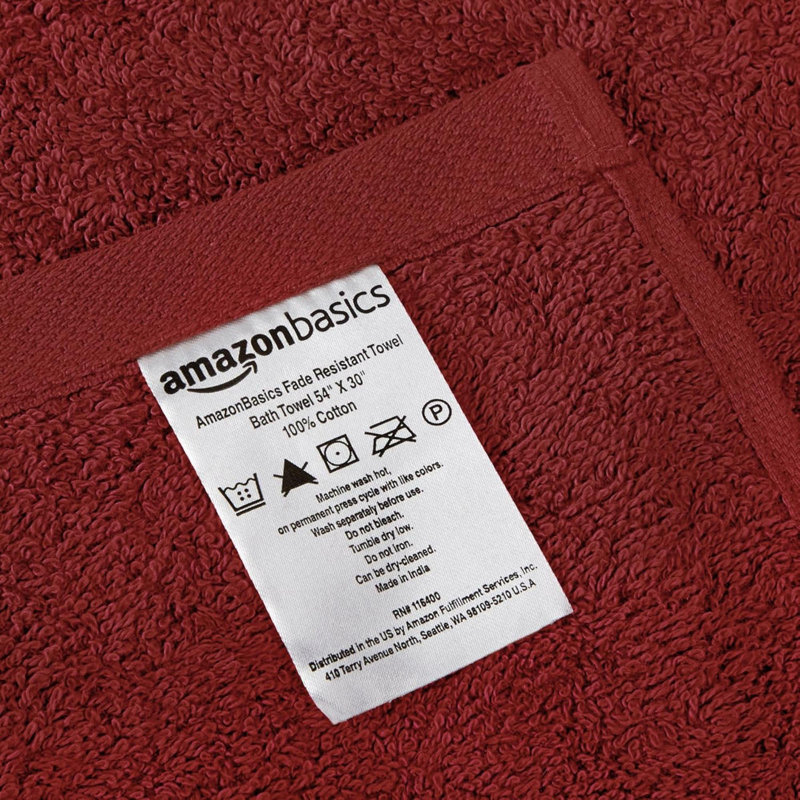 Soft Bath Towels Set Absorbent Fade Resistant  Cotton Washcloths 6 Pieces  Perfect Face Towels Fingertip Towels Crimson