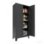Armoire de rangement 61 "en métal, 2 portes, tablettes réglables - standard