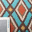Tapis intérieur / extérieur bleu / rouge crocheté à la main Bowden-19262965