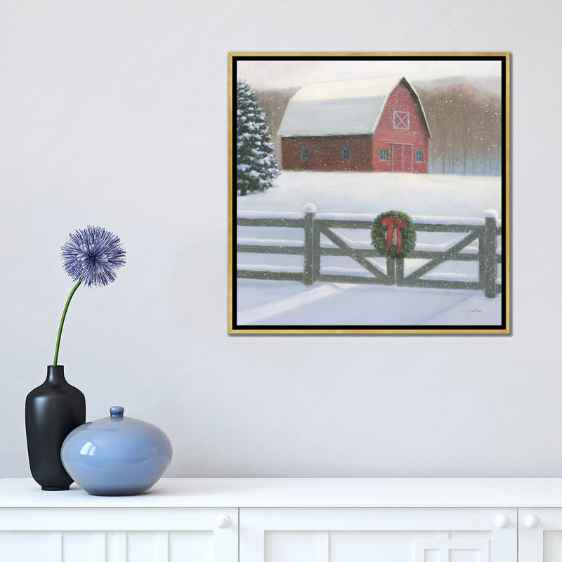 « Christmas Affinity VI crop » par James Wiens, reproduction d’art, H 18 po x l 18 po x 1,5 po, Toile encadrée d'or