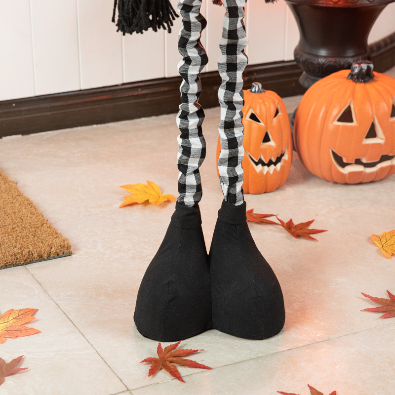 Décoration pour halloween en tissu 38 po avec pieds télescopiques et minuterie