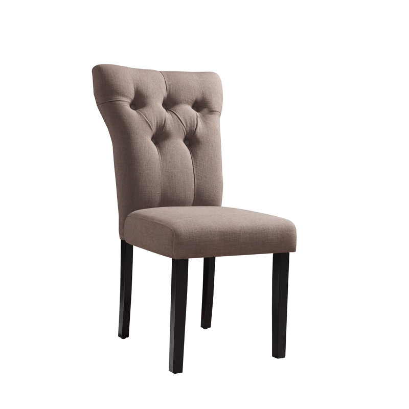Chaise d'appoint rembourrée en lin Jiera, Brun pâle