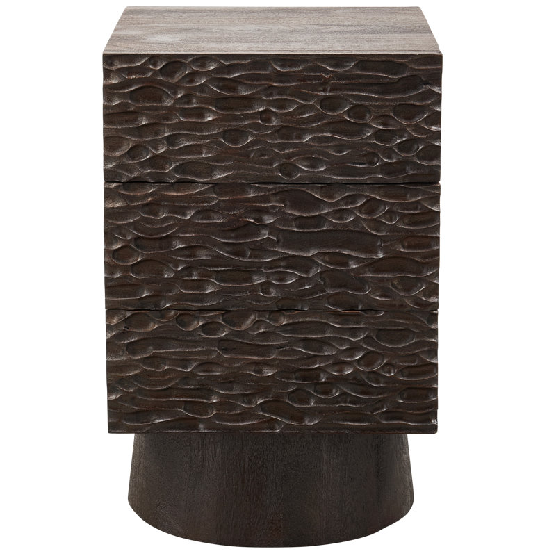 Crumble 40cm W Solid Wood Bedside Table
