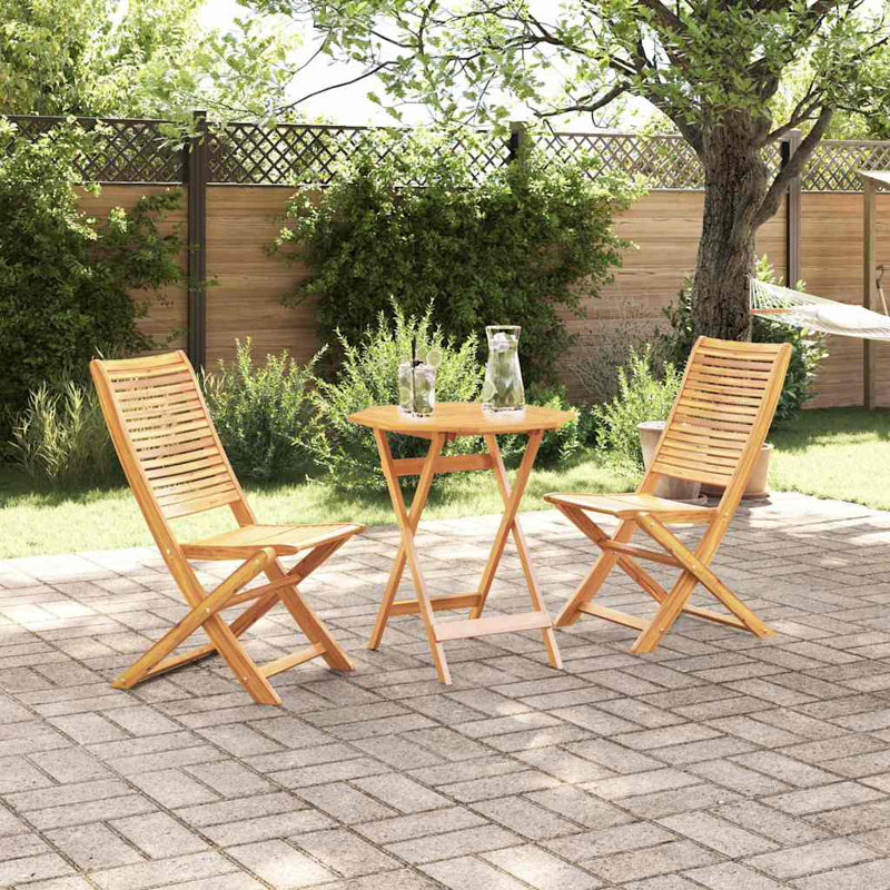 2 - Person Wood Patio Dining Set with