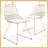 Adore Decor Vivi Dining Chairs, Wire Metal Chair for Kitchen or Dining Room, Boho Modern Eclectic Cafe Chair-1243377509