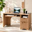 Bureau double caisson cannelé Neeru-652472796