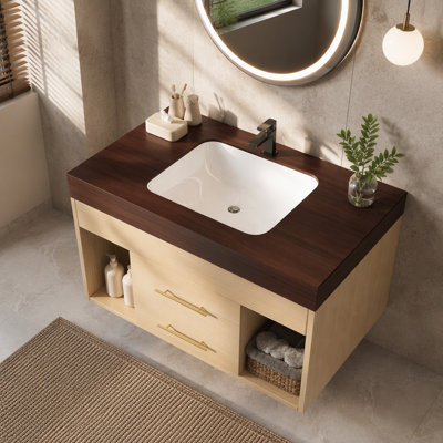Ensemble de meuble-lavabo mural flottant 29,9 po