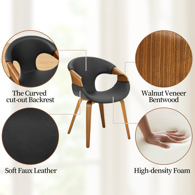 Janaan 54Cm Wide Armchair, Black , Brown