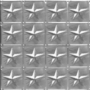 Carreau de plafond en métal argenté 2,04 pi. X 2,04 pi.