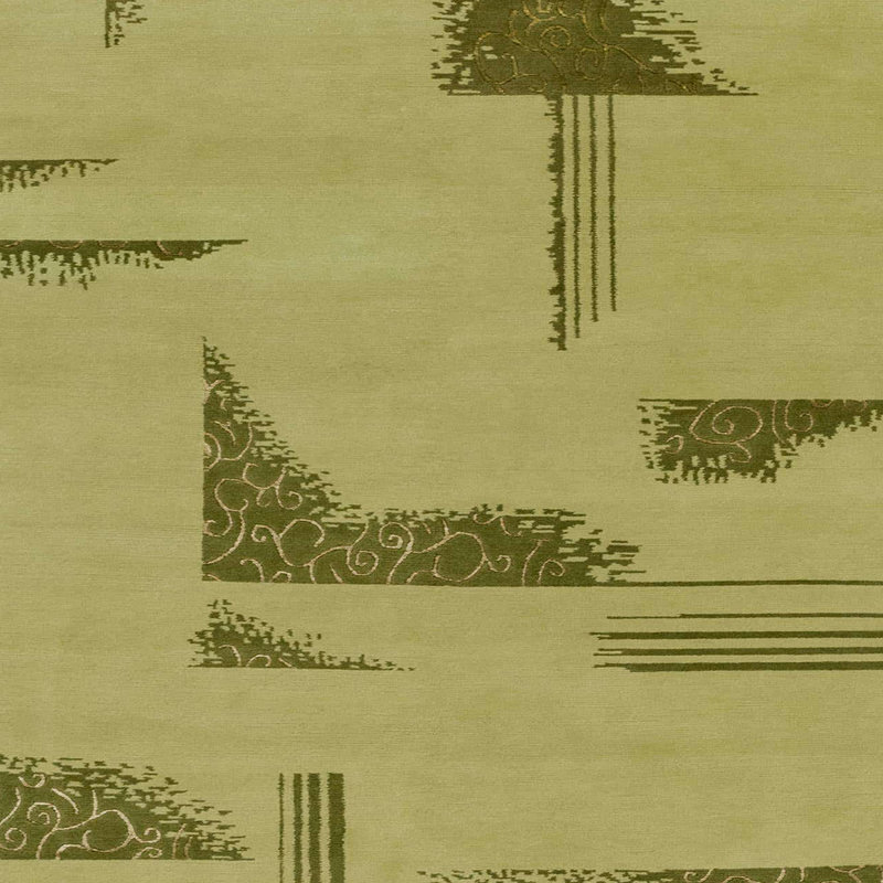 Tapis décoratif multicolore à motif abstrait, Carré 3 pi