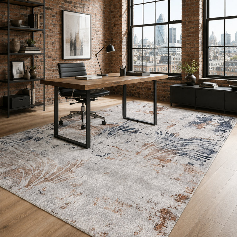 Abstract Cotton and Chenille Flatweave Area Rug, 155 x 230 cm