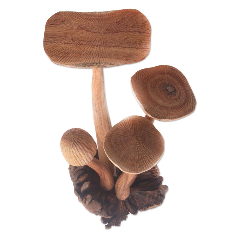 Sculpture en bois majestic champignon Mel