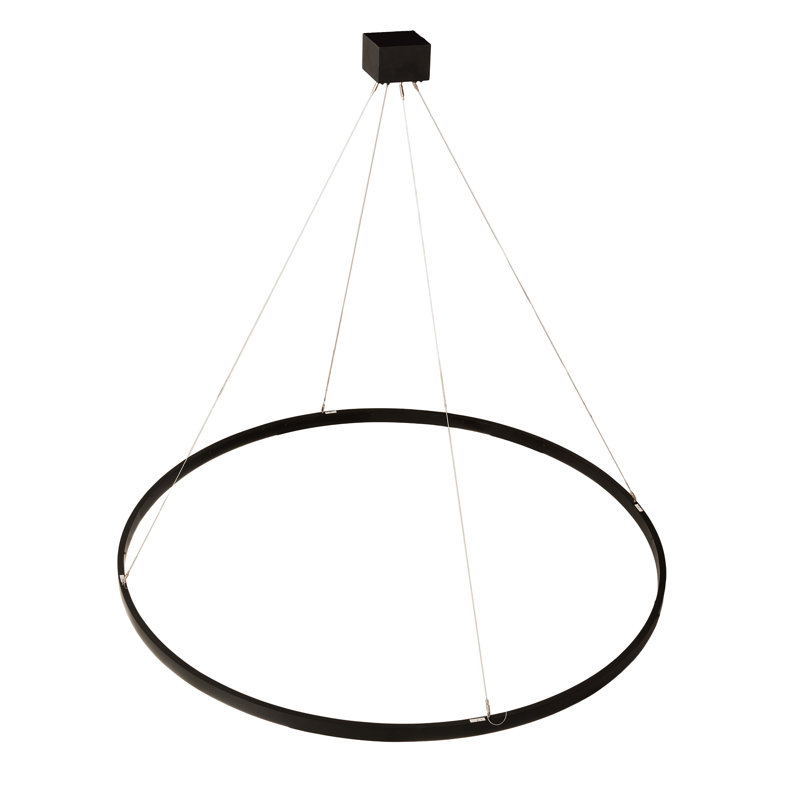 Black and White Acrylic LED Ring Pendant Light