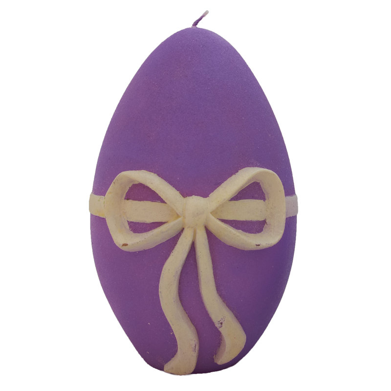 Bougie ruban fantaisie Chanson, Mauve, H 7,75 po