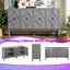 Armoire de rangement vintage à 4 portes avec tablettes réglables