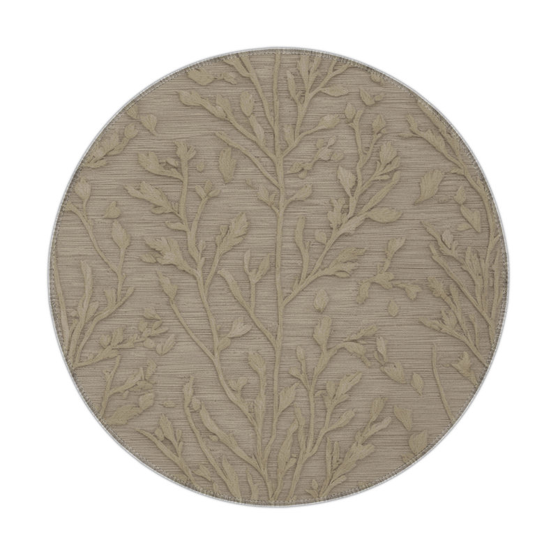 Tapis intérieur et extérieur gris Nature, Rond 5 pi