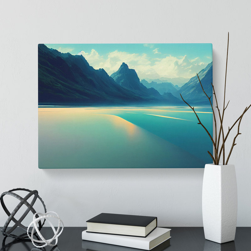 Mountain Lake View - Wrapped Canvas, 35cm H x 50cm W x 3cm D