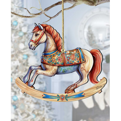 Ornement en bois cheval à bascule par Debrekht