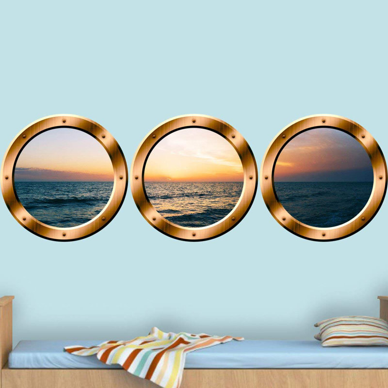 Décalcomanie murale croisière, Bronze, H 20 po x l 20 po