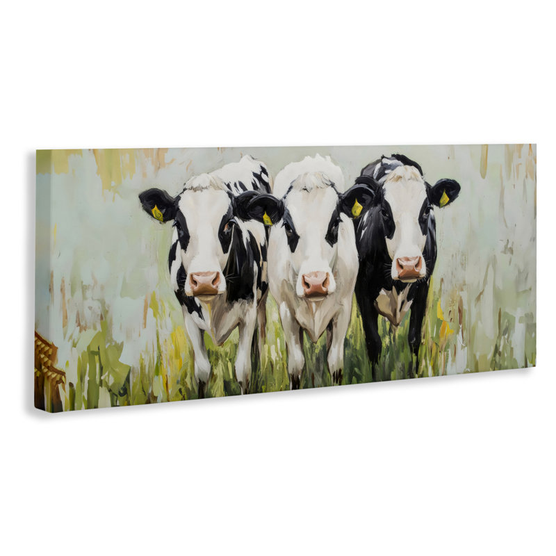 Trio de bovins et de vaches, design par LSR Creative Studio, H 10 po x l 24 po