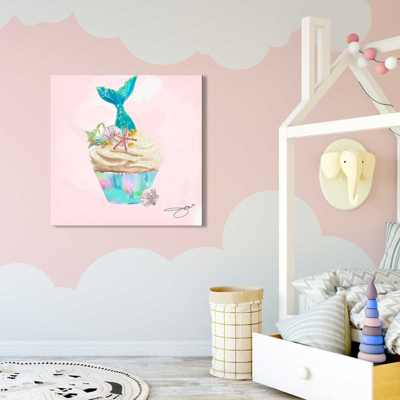 Sweet Mermaid (Square) par By Jodi - impression, Toile tendue, H 18" x l 18" x P 1"