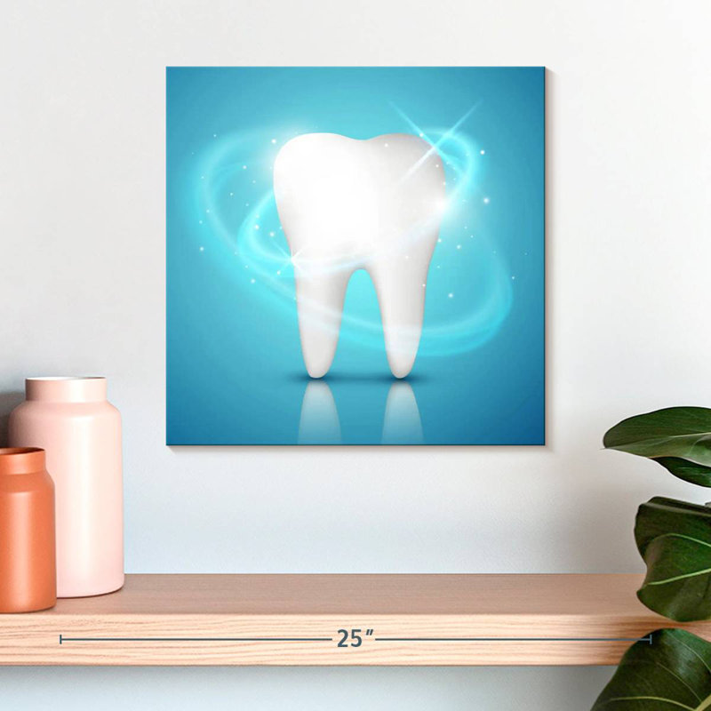 Dent blanche brillante Alcaraz, H 16 po x l 16 po
