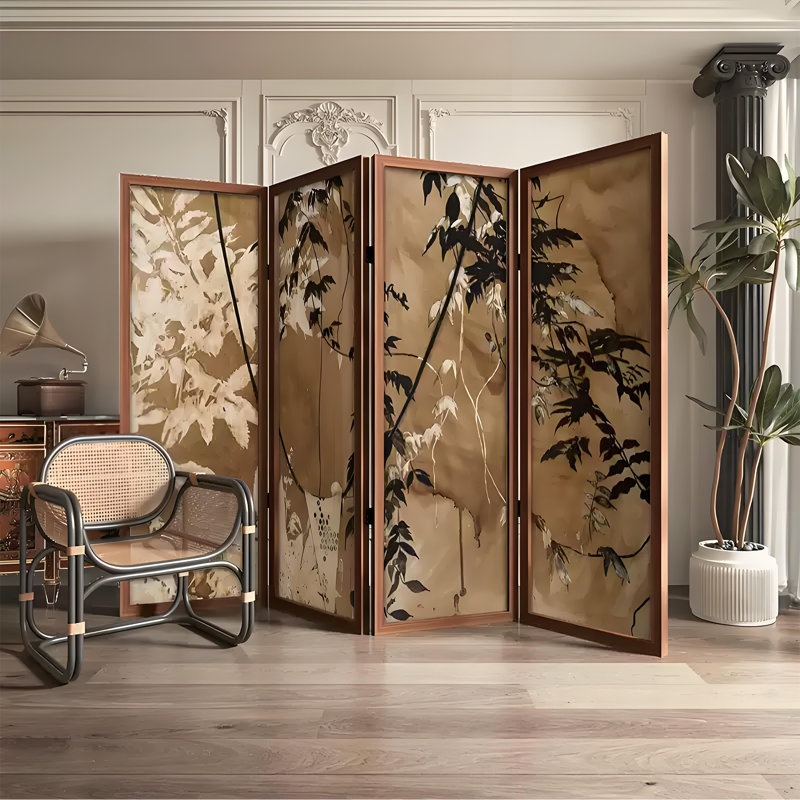 Paravent artistique en bois, H 70,87 po x l 94,49 po x P 1,57 po