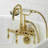 Kingston Brass Vintage Three-Handle 2-Hole Tub Wall Mount Clawfoot Tub Faucet with Hand Shower-50999938
