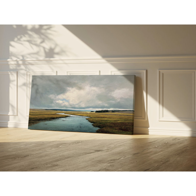 Art mural sur toile «Farmhouse Landscape», H 24 po x l 48 po x P 1,5 po