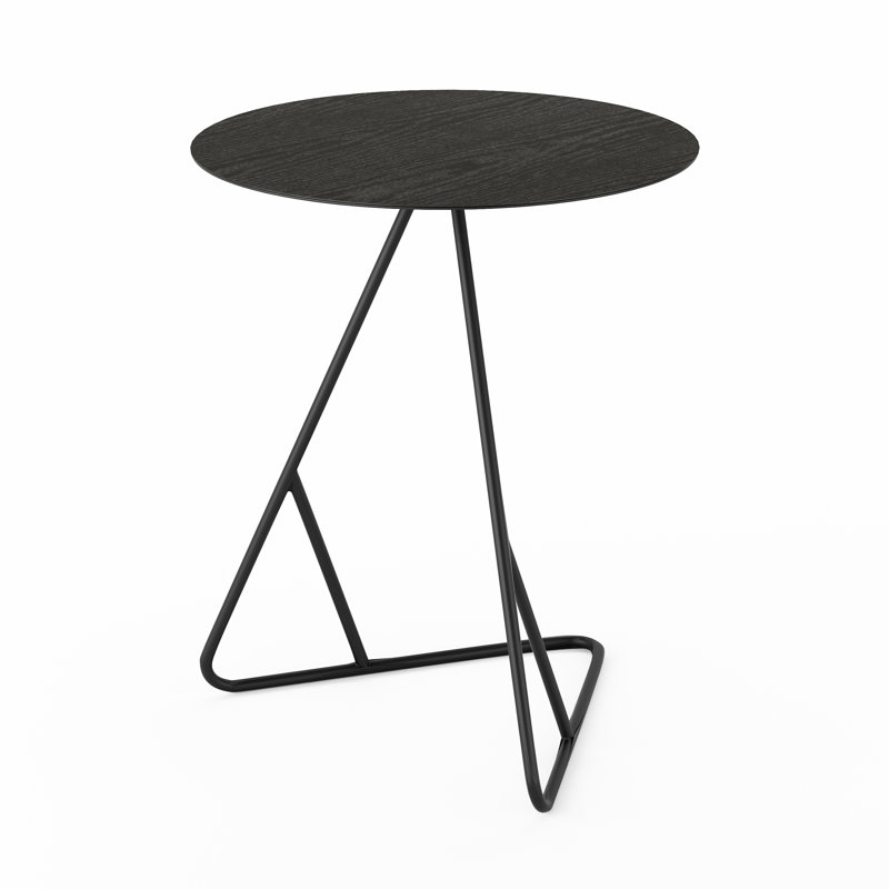 Table de bout James, Bois de chêne noir, Noir
