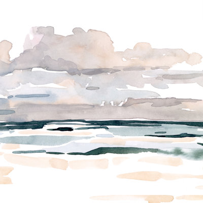 Soft Coastal Abstract I by Emma Scarvey - Wrapped Canvas Painting