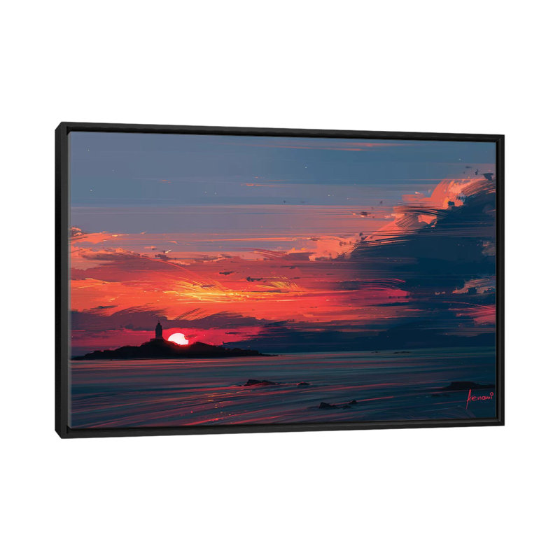 « close to the sun », reproduction d’impression sur toile tendue, H 40 po x l 60 po x P 1,5 po, Toile avec cadre noir