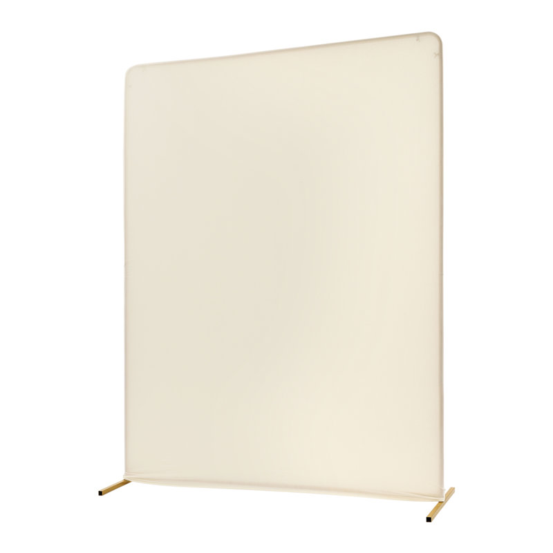 Wedding Backdrop Stands with Covers, Gold/Beige, 78.72" H x 59.04" W x 19.68" D