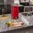 Glass Beverage Dispenser with Stand - 1.5 Gallon Drink Dispenser for Parties with Stainless Steel Spigot and Lid - Ideal for Serving Iced Tea, Lemonade, Juice, Sangria, or Cocktails