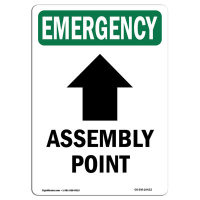 OSHA EMERGENCY Assembly Point Sign