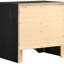 Table de chevet 2 en noir pour chambre à coucher - Compartiment contemporain et caché avec tablettes de rangement