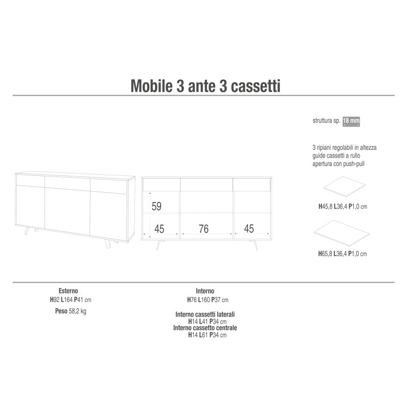 Dairis 416.56cm Sideboard, Cement/Calacatta